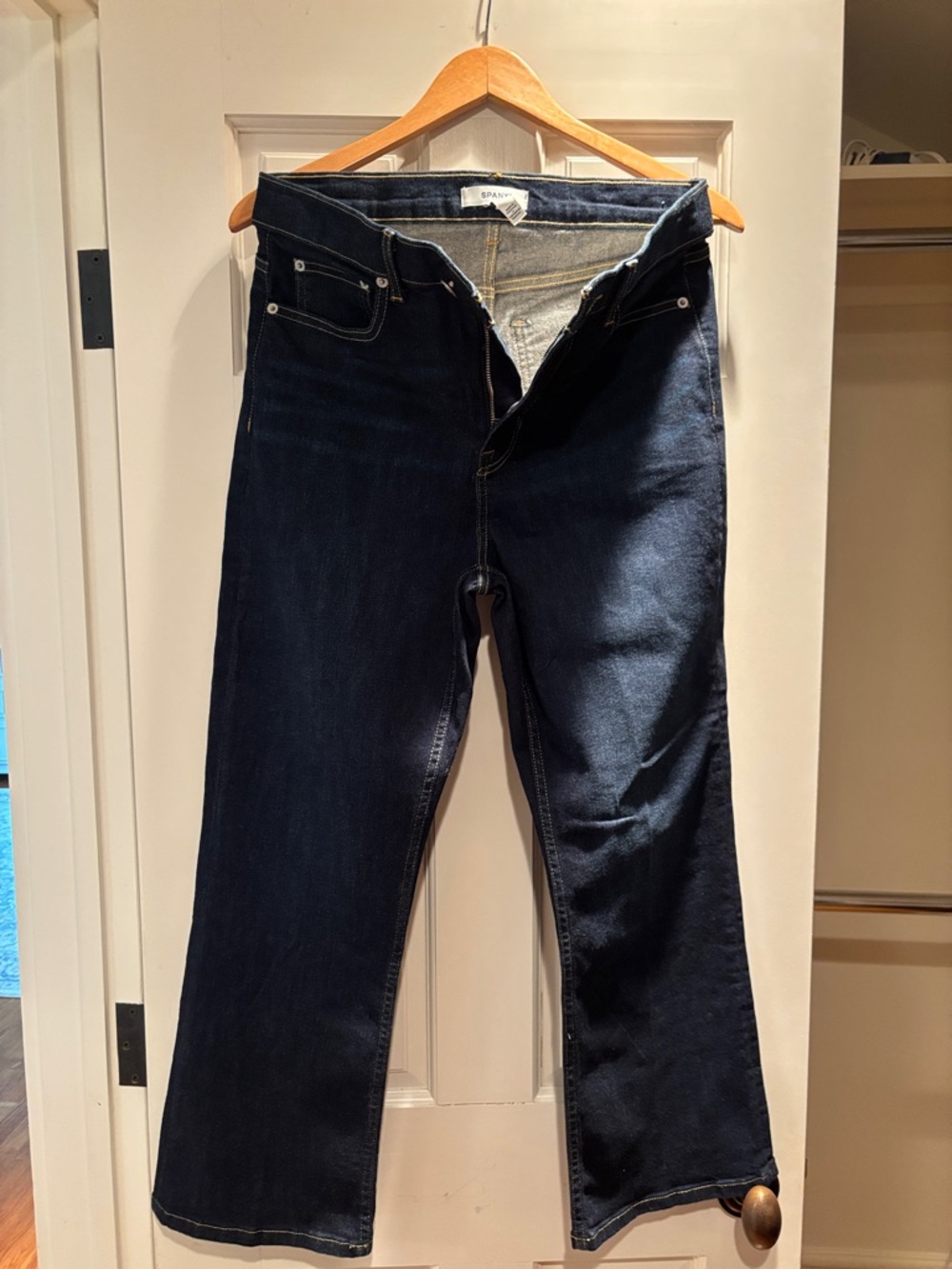 SPANX Dark Indigo Straight-Leg Jeans